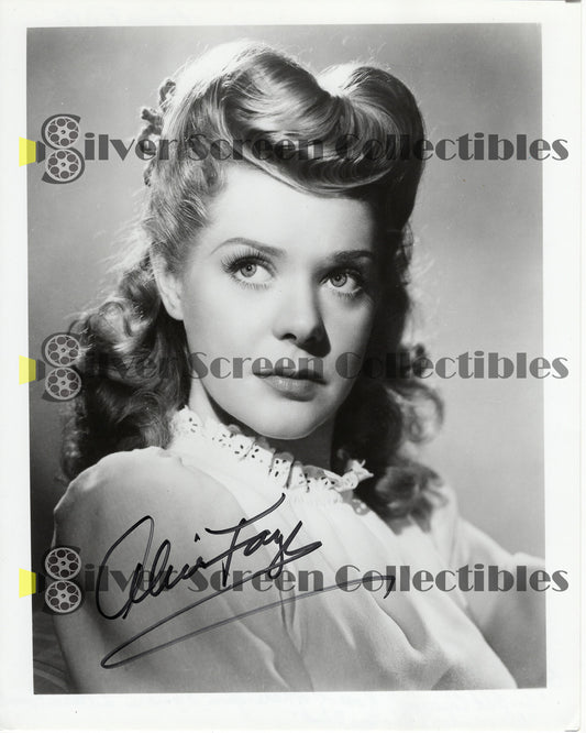 Alice Faye - Signed 8" x 10" Photo