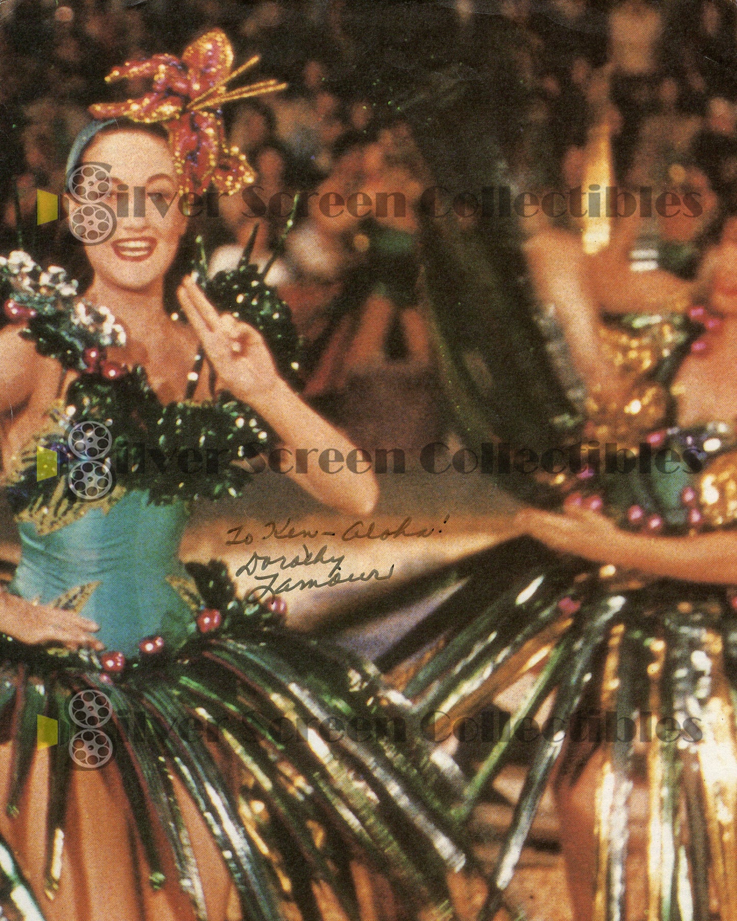 Dorothy Lamour - Signed 8.5" x 11" Magazine Page