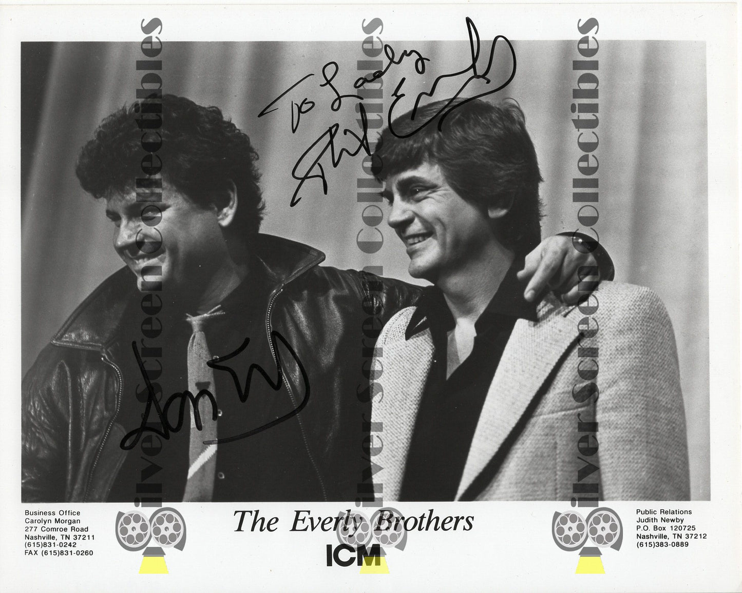 The Everly Brothers - Phil and Don - JSA Certified - Signed 8" x 10" Photo