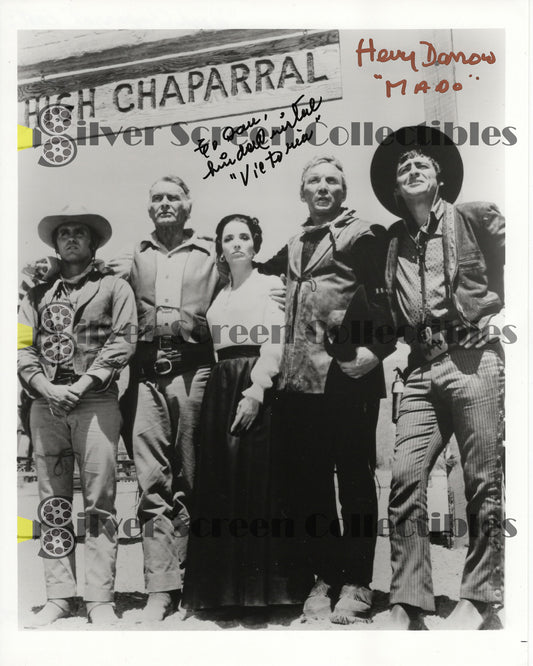 The High Chaparral - Linda Cristal & Henry Darrow - Signed 8" x 10" Photo