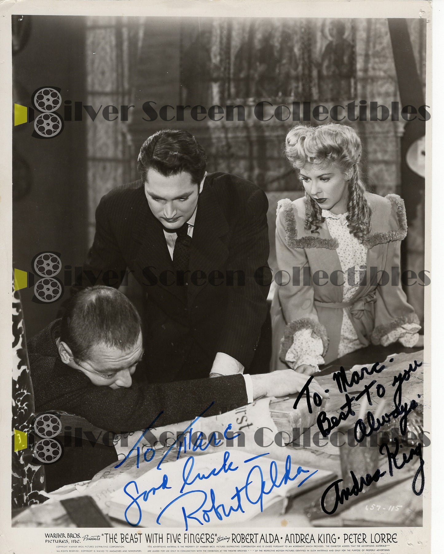 The Beast with Five Fingers (1947) - Signed 8" x 10" Photo