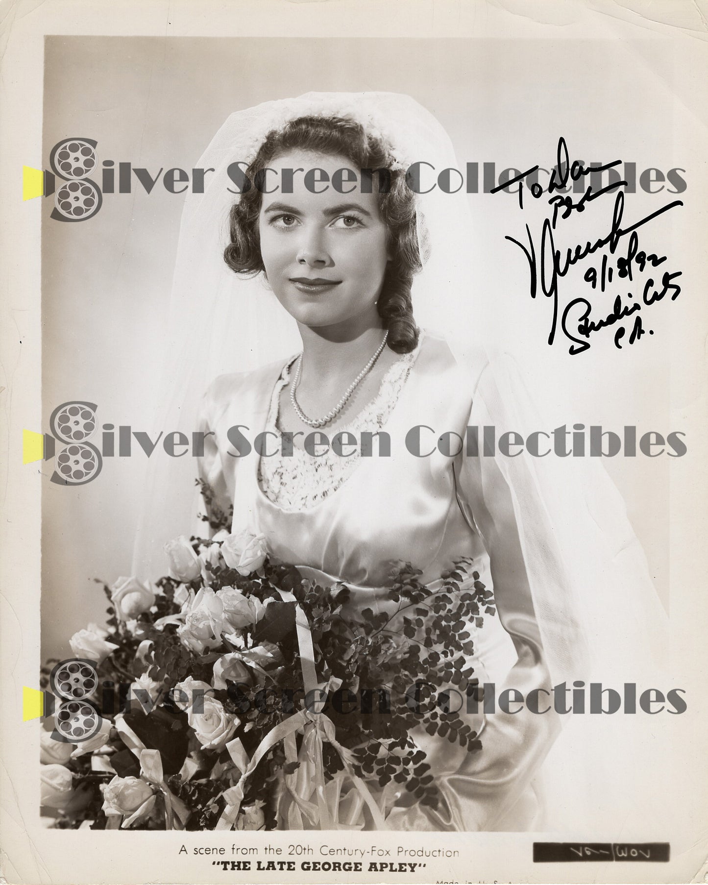 Vanessa Brown - Signed 8" x 10" Photo