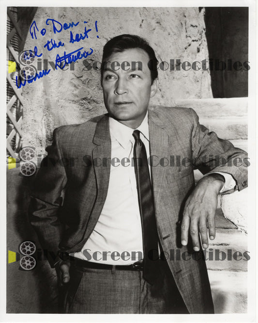 Warren Stevens - Signed 8" x 10" Photo