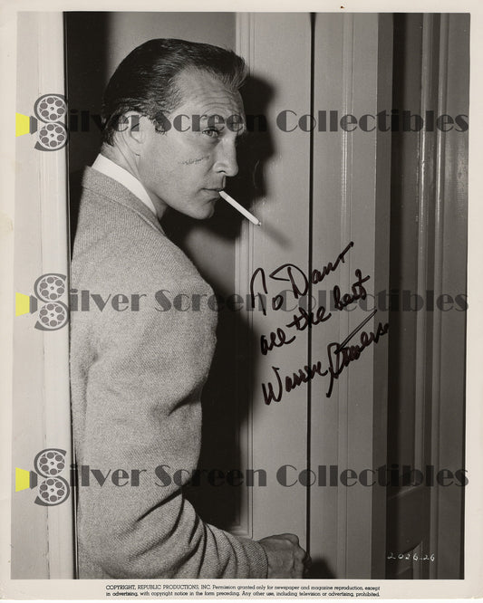 Warren Stevens - Signed 8" x 10" Photo