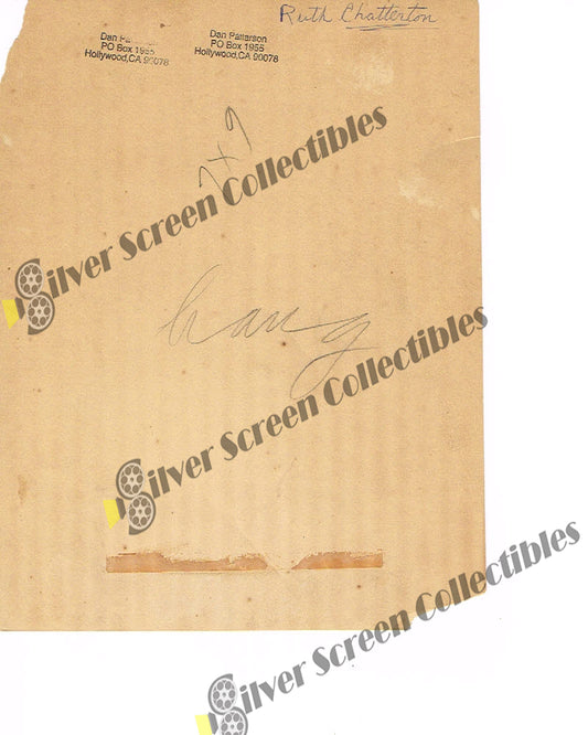 Ruth Chatterton - Signed 6.5" x 8.75" Photo
