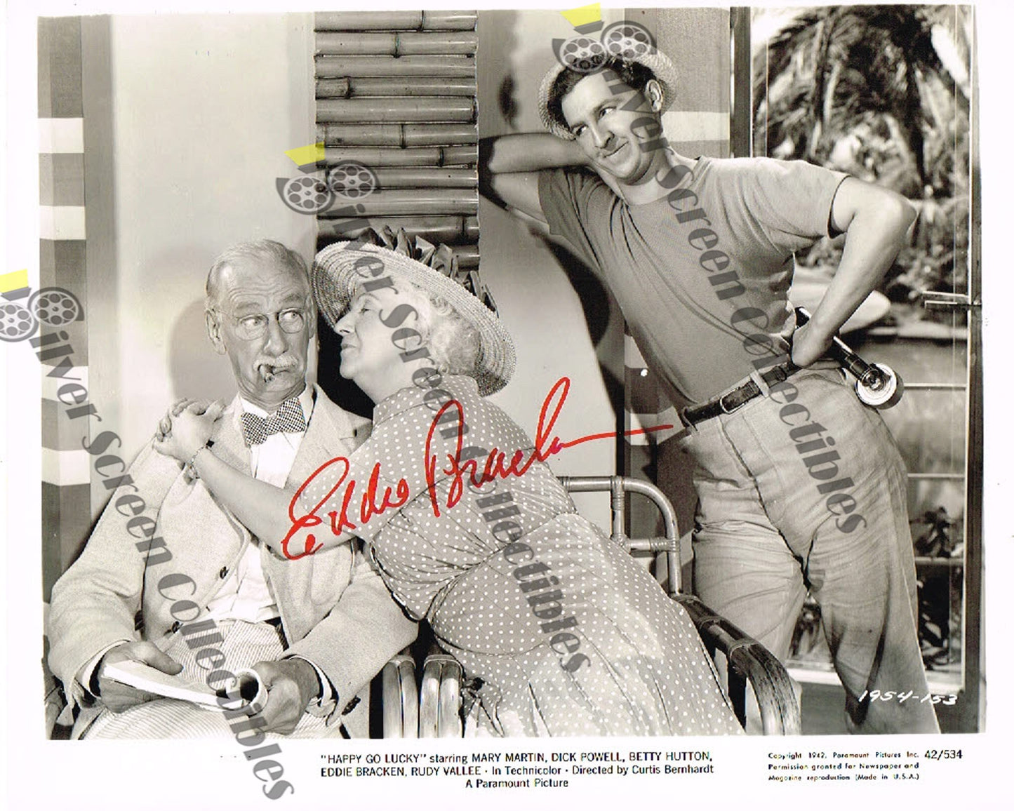 Eddie Bracken - Signed 8" x 10" Photo