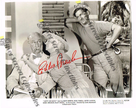 Eddie Bracken - Signed 8" x 10" Photo