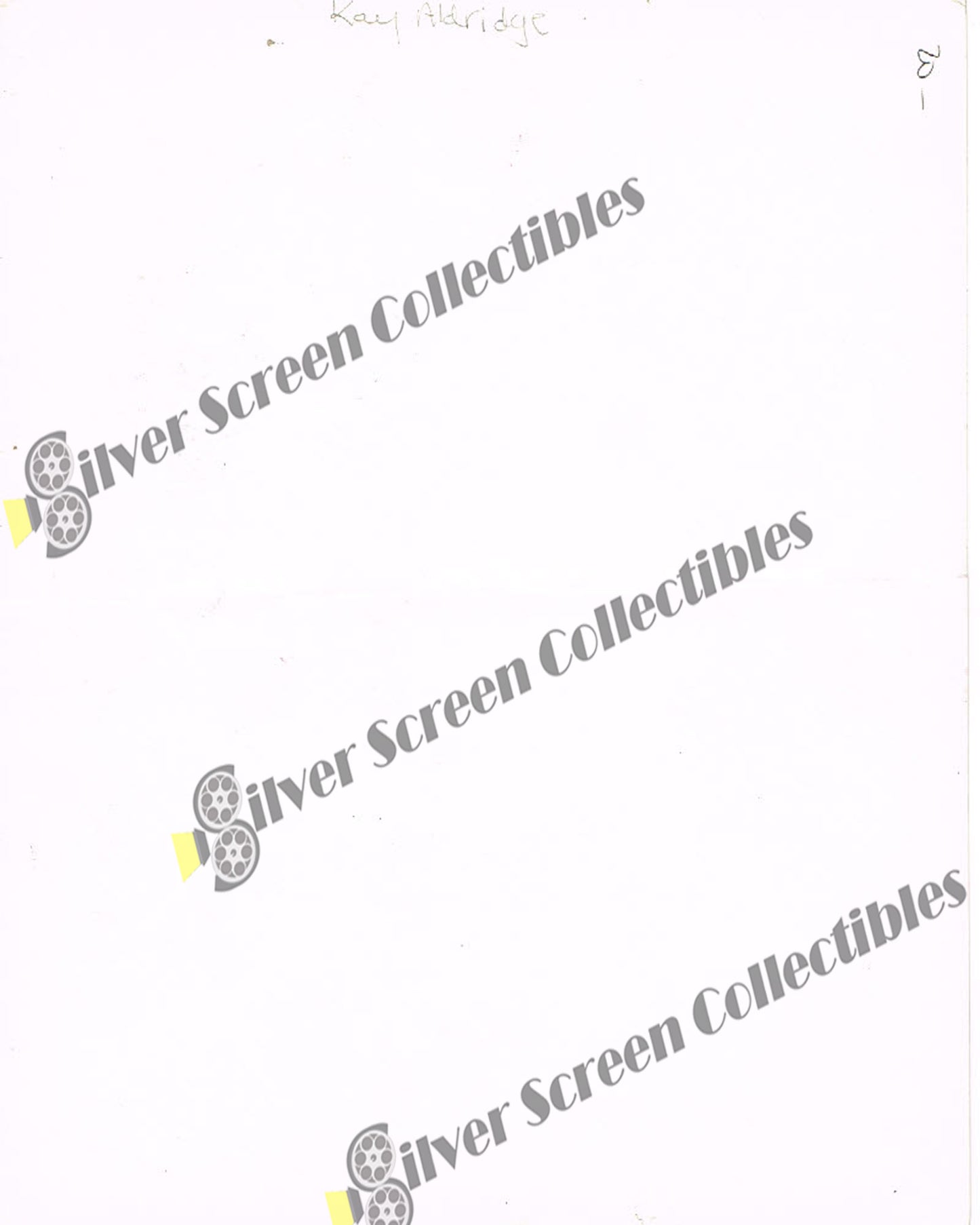 Kay Aldridge - Signed 8" x 10" Photo