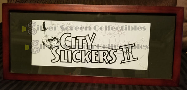 City Slickers II: The Legend of Curly's Gold (1994) ~ JSA Cert Cast Signed - Trade Ad Signed by 4 Cast Members, plus Cinematographer Adrian Biddle