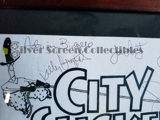 City Slickers II: The Legend of Curly's Gold (1994) ~ JSA Cert Cast Signed - Trade Ad Signed by 4 Cast Members, plus Cinematographer Adrian Biddle