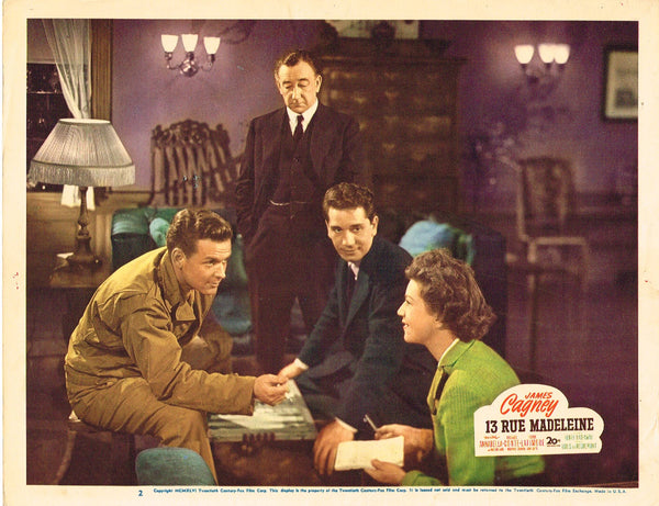 13 Rue Madeleine (1947) - Original U.S. Lobby Card (11" x 14")