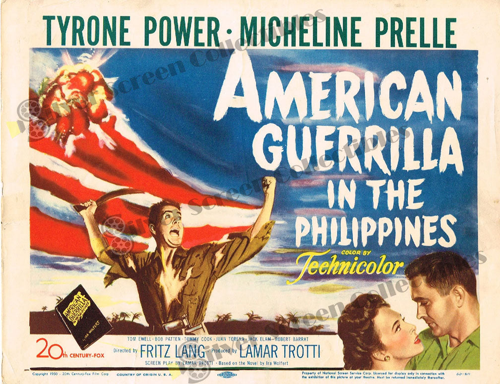 American Guerrilla in the Philippines (1950) - Original U.S. Lobby Card (11" x 14")