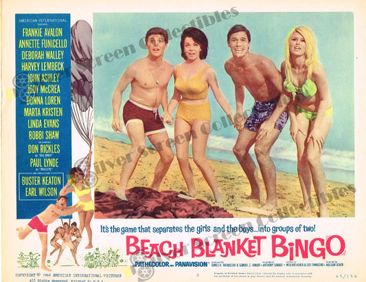 Beach Blanket Bingo (1965) - Original U.S. Lobby Card (11" x 14")