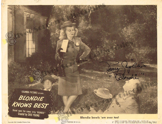 Blondie Knows Best (1946) - Signed Original U.S. Lobby Card (11" x 14")