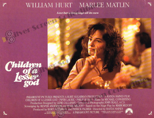 Children of a Lesser God (1986) - Original U.S. Lobby Card (11" x 14")
