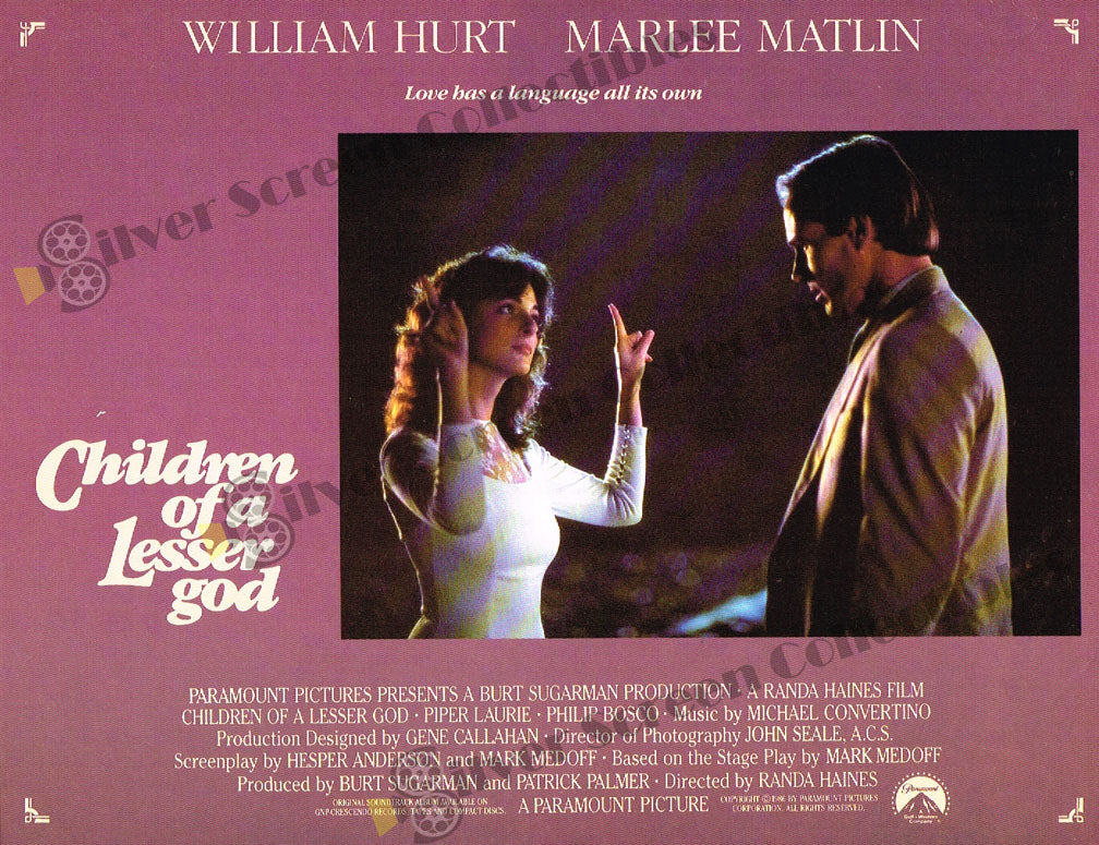 Children of a Lesser God (1986) - Original U.S. Lobby Card (11" x 14")