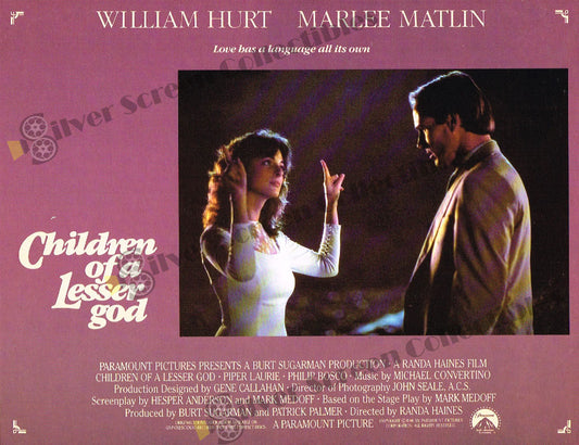 Children of a Lesser God (1986) - Original U.S. Lobby Card (11" x 14")