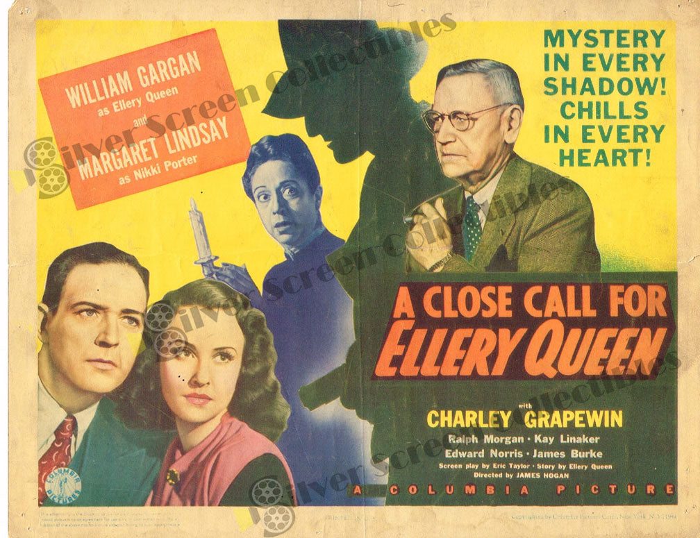 A Close Call for Ellery Queen (1942) - Original U.S. Lobby Card (11" x 14")