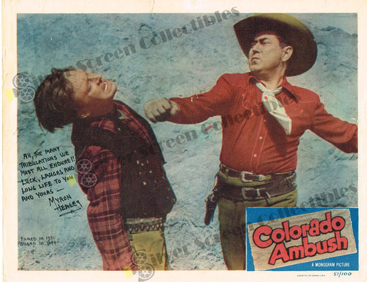 Colorado Ambush (1951) - Signed Original U.S. Lobby Card (11" x 14")