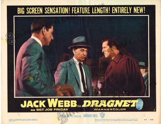 Dragnet (1954) - Original U.S. Lobby Card (11" x 14")