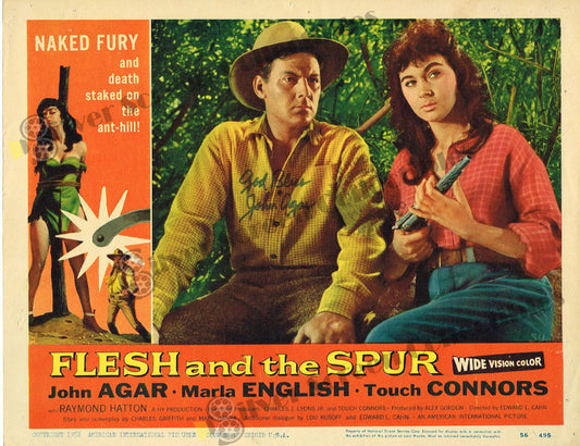 Flesh and the Spur (1956) - Signed Original U.S. Lobby Card (11" x 14")