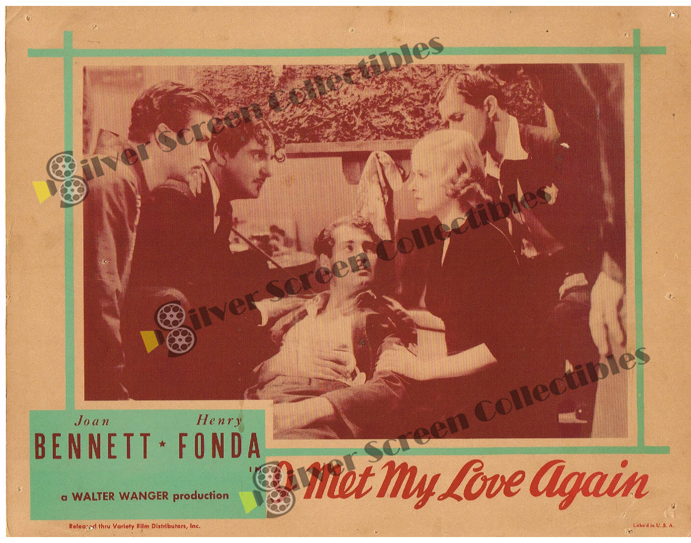 I Met My Love Again (1938) - Original U.S. Lobby Card SET(11" x 14")