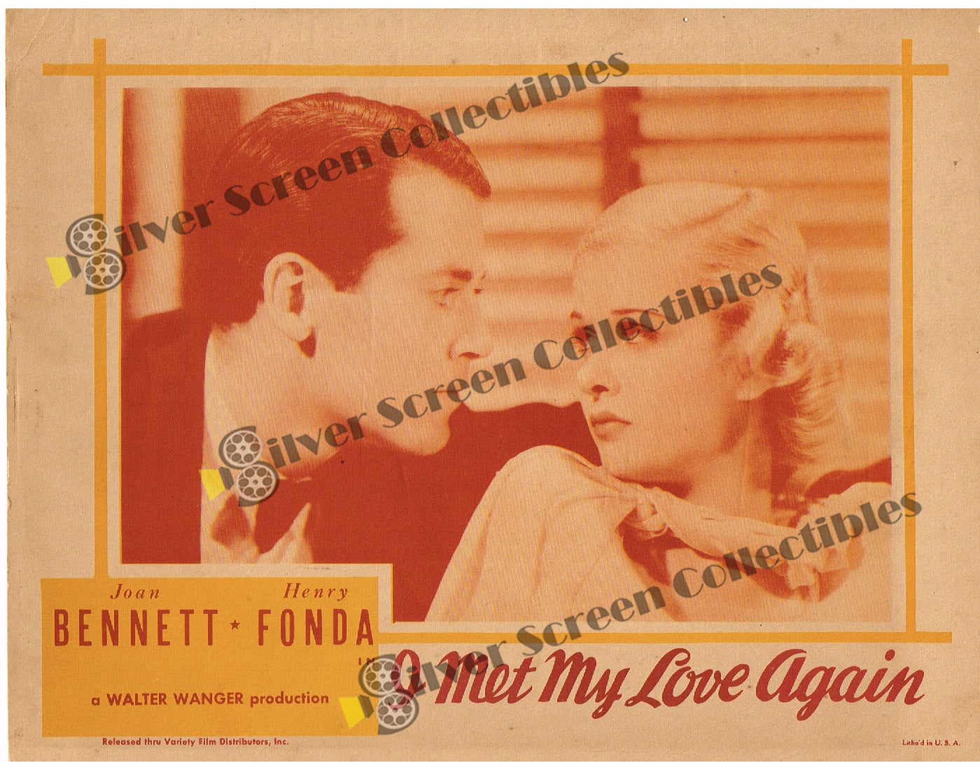I Met My Love Again (1938) - Original U.S. Lobby Card SET(11" x 14")