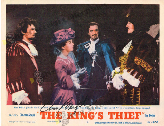 The King's Thief (1955) - Signed Original U.S. Lobby Card (11" x 14")
