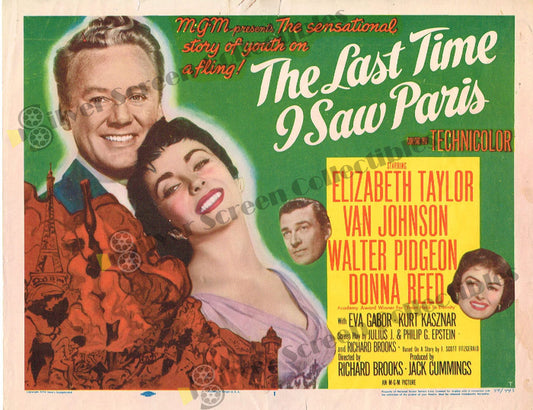 The Last Time I Saw Paris (1954) - Original U.S. Lobby Card (11" x 14")