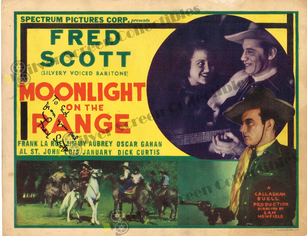 Moonlight on the Range (1937) - Signed Original U.S. Lobby Card (11" x 14")