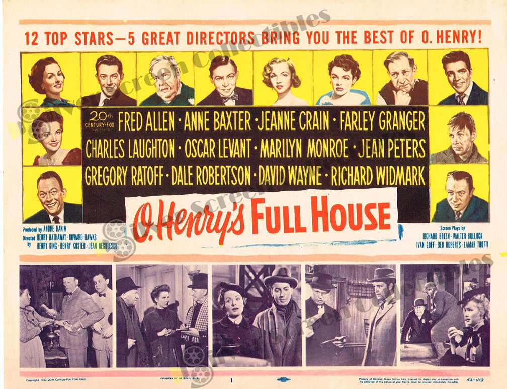 O. Henry's Full House (1952) - Original U.S. Lobby Card (11" x 14")