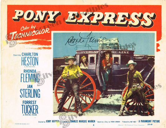 Pony Express (1953) - Signed Original U.S. Lobby Card (11" x 14")