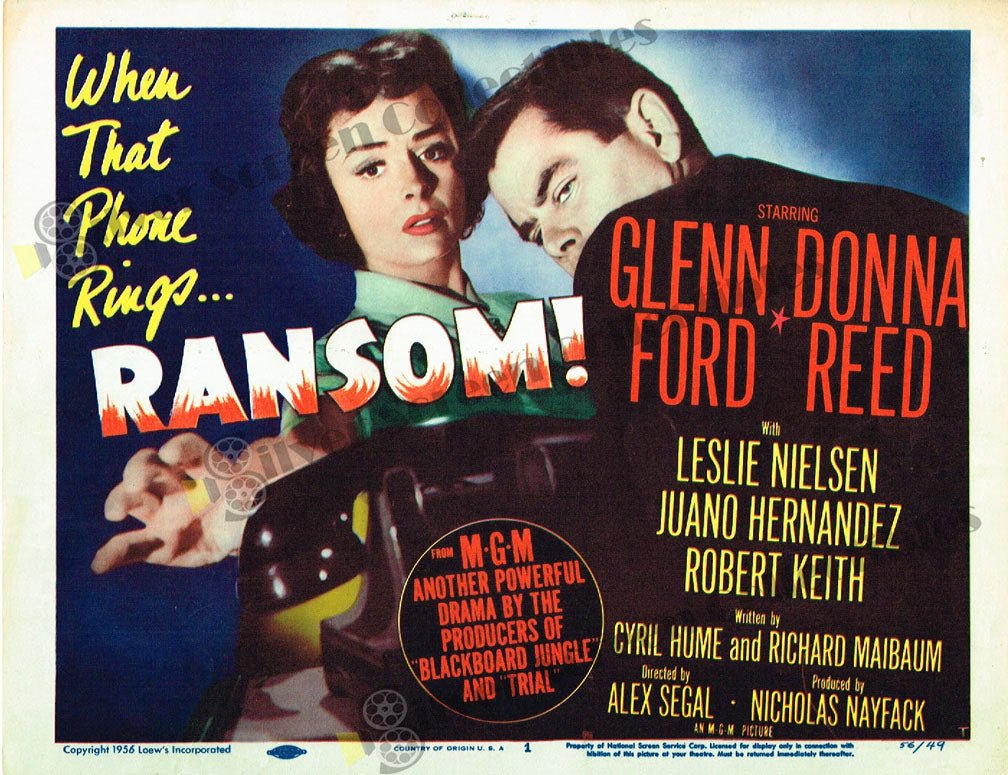 Ransom! (1956) - Original U.S. Lobby Card (11" x 14")
