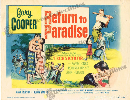Return to Paradise (1953) - Original U.S. Lobby Card (11" x 14")