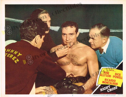 Right Cross (1950) - Original U.S. Lobby Card (11" x 14")