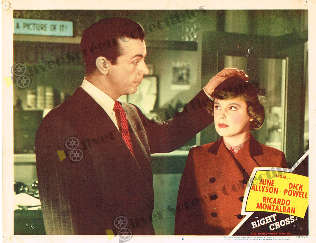 Right Cross (1950) - Original U.S. Lobby Card (11" x 14")