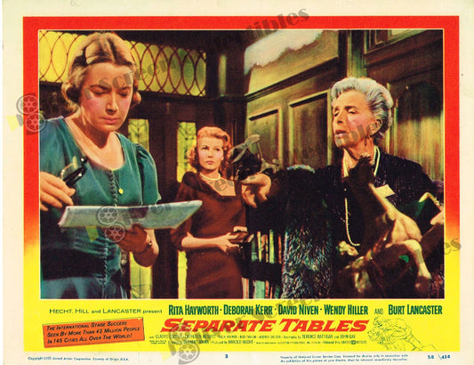 Separate Tables (1958) - Original U.S. Lobby Card (11" x 14")
