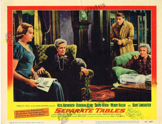 Separate Tables (1958) - Original U.S. Lobby Card (11" x 14")