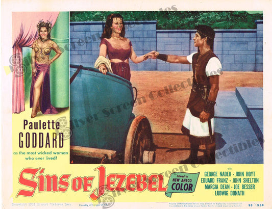 Sins of Jezebel (1953) - Original U.S. Lobby Card (11" x 14")