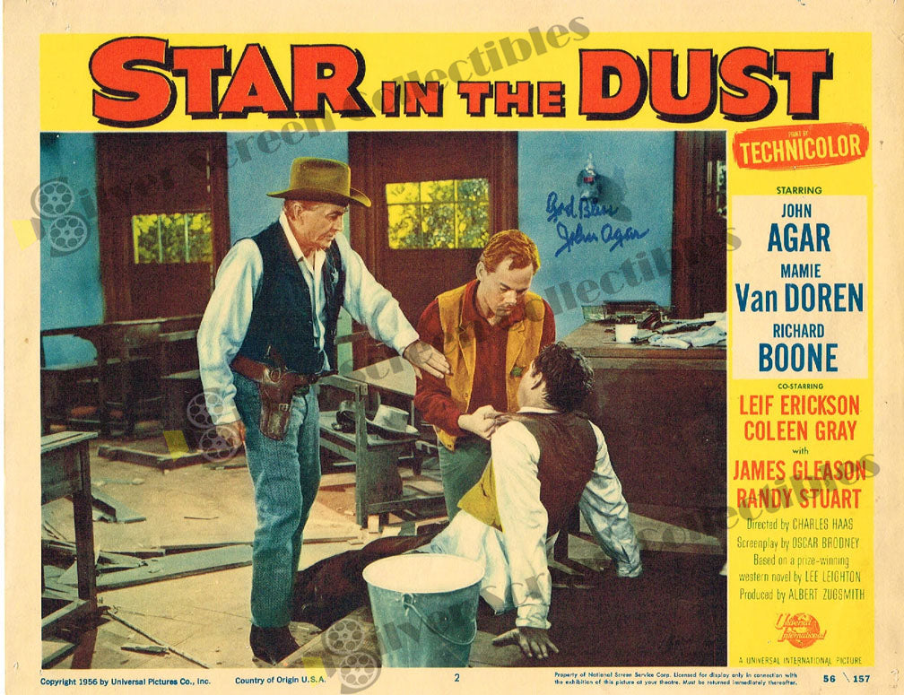 Star in the Dust (1956) - Signed Original U.S. Lobby Card (11" x 14")