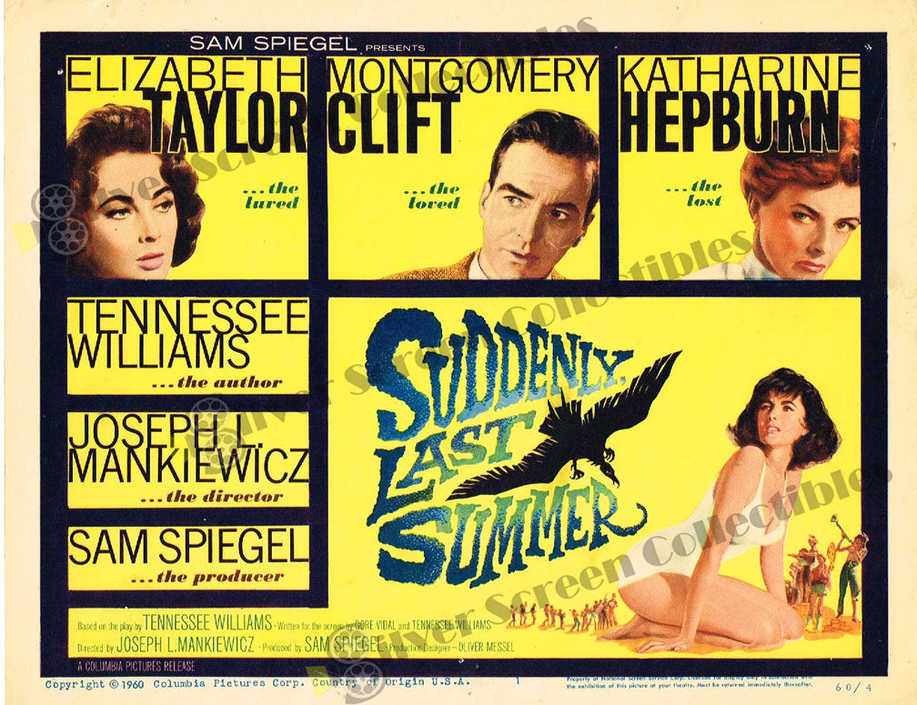 Suddenly, Last Summer (1959) - Original U.S. Lobby Card (11" x 14")