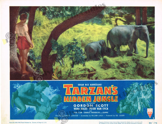 Tarzan's Hidden Jungle (1955) - Original U.S. Lobby Card (11" x 14")