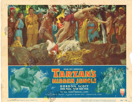 Tarzan's Hidden Jungle (1955) - Original U.S. Lobby Card (11" x 14")
