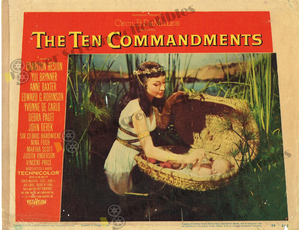 The Ten Commandments (1956) - Original U.S. Lobby Card (11" x 14")