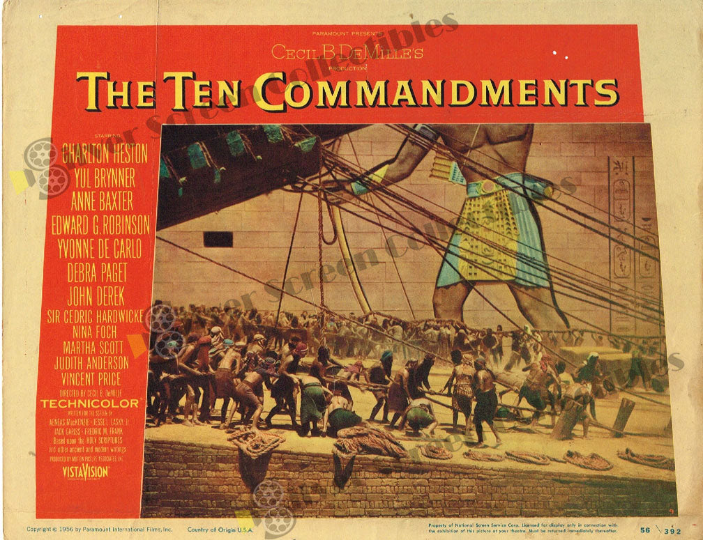 The Ten Commandments (1956) - Original U.S. Lobby Card (11" x 14")