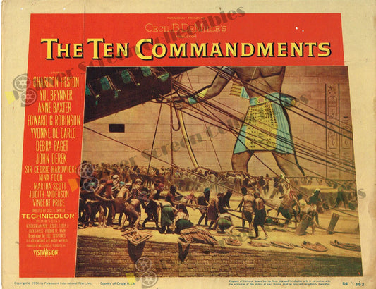 The Ten Commandments (1956) - Original U.S. Lobby Card (11" x 14")