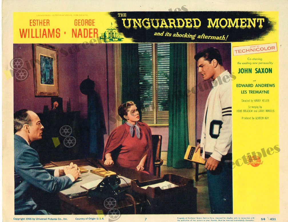 The Unguarded Moment (1956) - Original U.S. Lobby Card (11" x 14")
