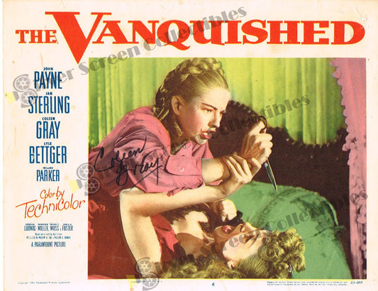 The Vanquished (1953) - Signed Original U.S. Lobby Card (11" x 14")