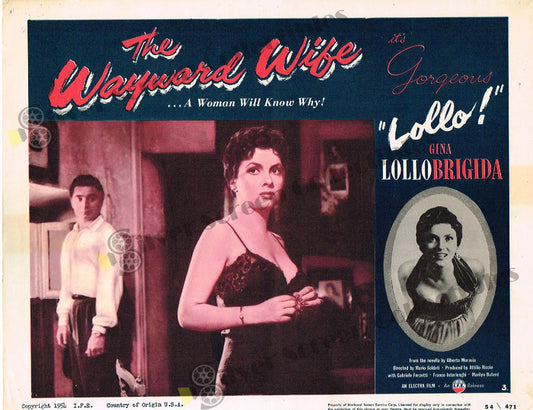 The Wayward Wife (1953) - Original U.S. Lobby Card (11" x 14")