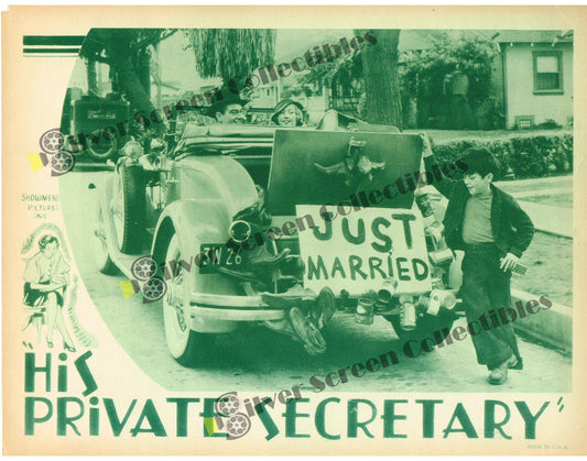 His Private Secretary (1933) - Original U.S. Lobby Card (11" x 14")